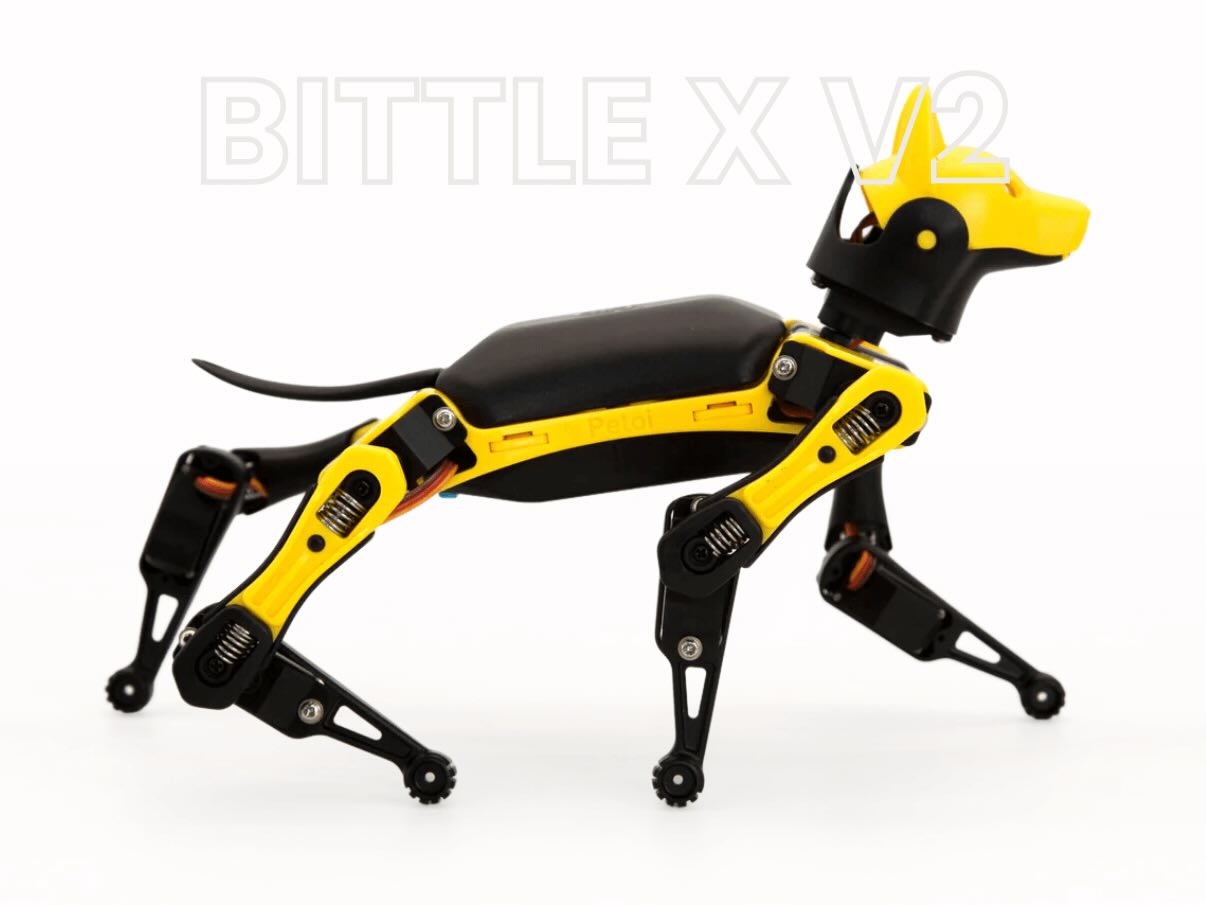 Bittle X V2 model product shot in black and yellow